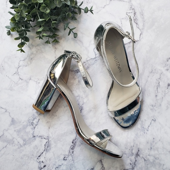 stuart weitzman nearly nude silver